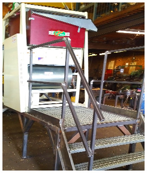 Clipper 334 Seed Cleaner Equipment Installation with a custom built stand